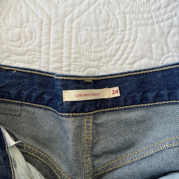 Levi's Women's Straight Leg Jeans - Dark Blue - Picture 8 of 9